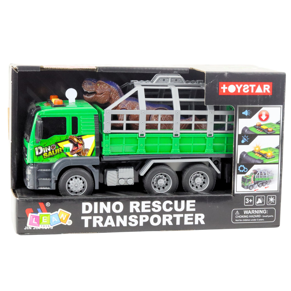 Dinozaurų transportavimo sunkvežimis su šviesos ir garso efektais 3