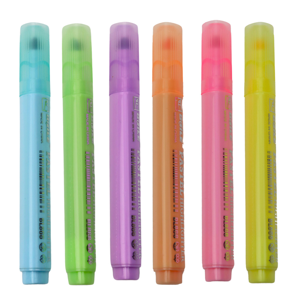 Pastelinių spalvų žymeklių rinkinys 6pcs.