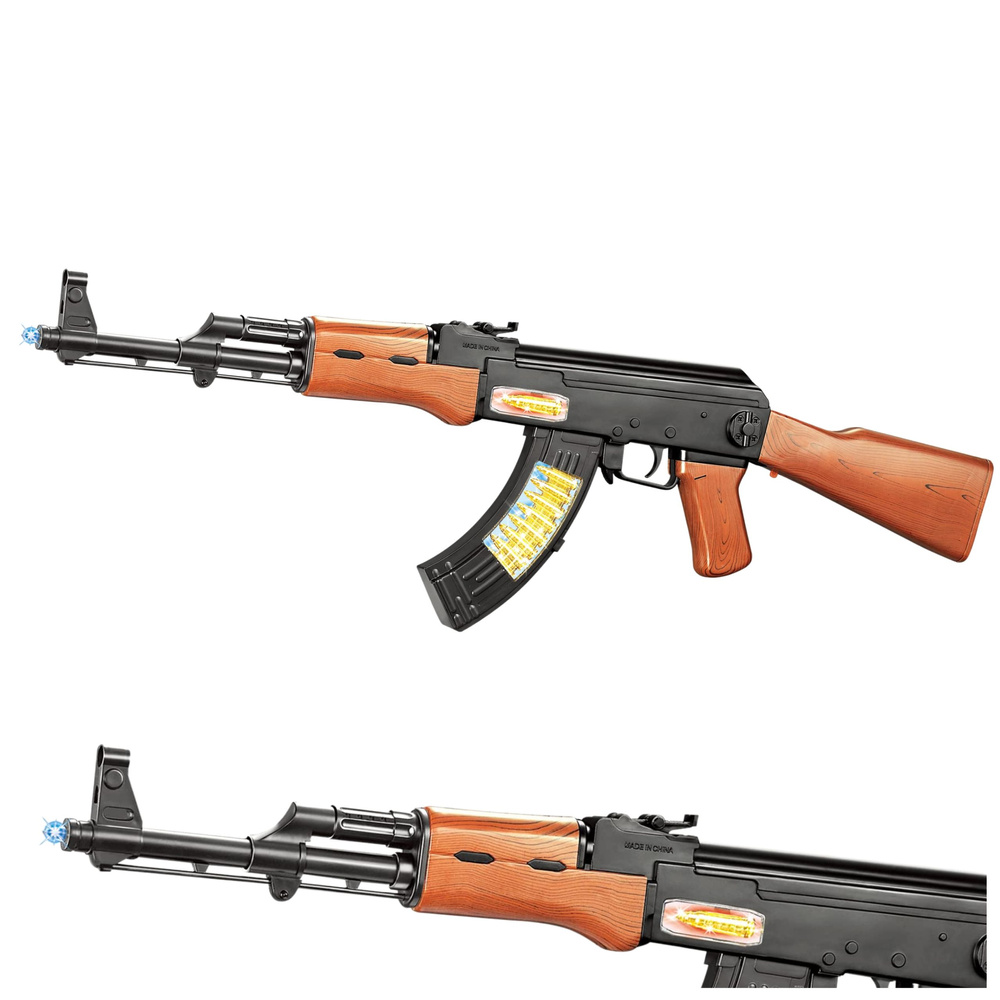 Žaislinis ak-47 automatas su šviesos ir garso efektais, 68,5 cm 1