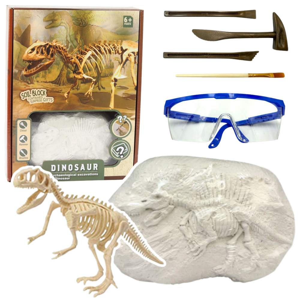 Mažojo paleontologo rinkinys su dinozauro griaučiais