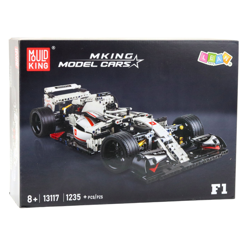 Konstruktoriaus rinkinys mudking 13117 f1 lenktyninis automobilis, 1235 dalys
