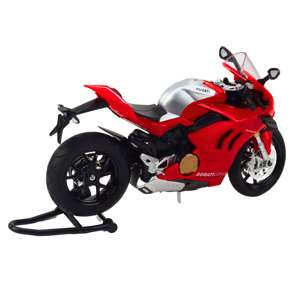 Sportinis motociklas iš metalo – raudonas 1:12