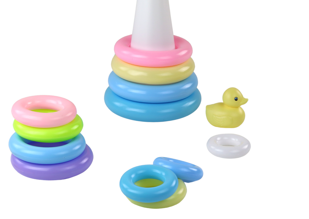 Žaislinė piramidė su žiedais lean toys antis