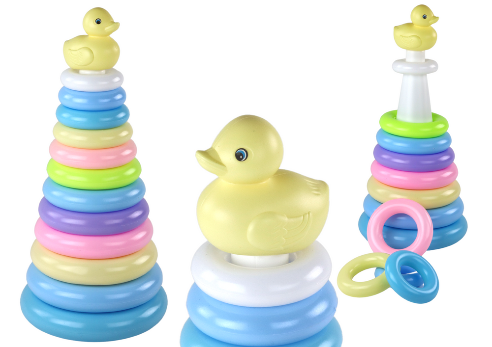 Žaislinė piramidė su žiedais lean toys antis