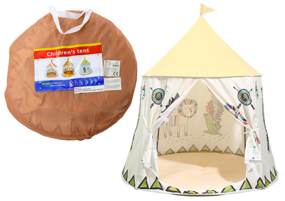 Vaikiška Indiška Tipi Palapinė, Smėlio Spalvos