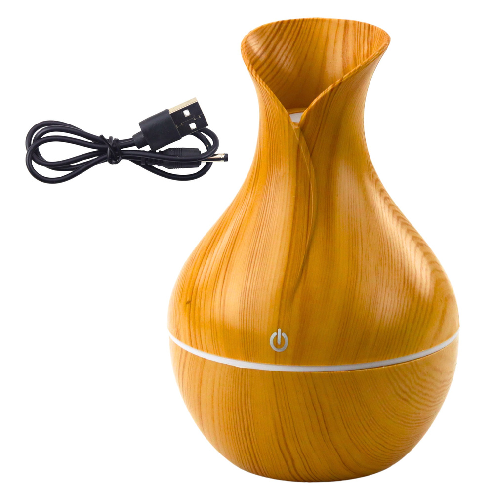 Oro drėkintuvas aromaterapijai, 130 ml, šviesaus medžio imitacija