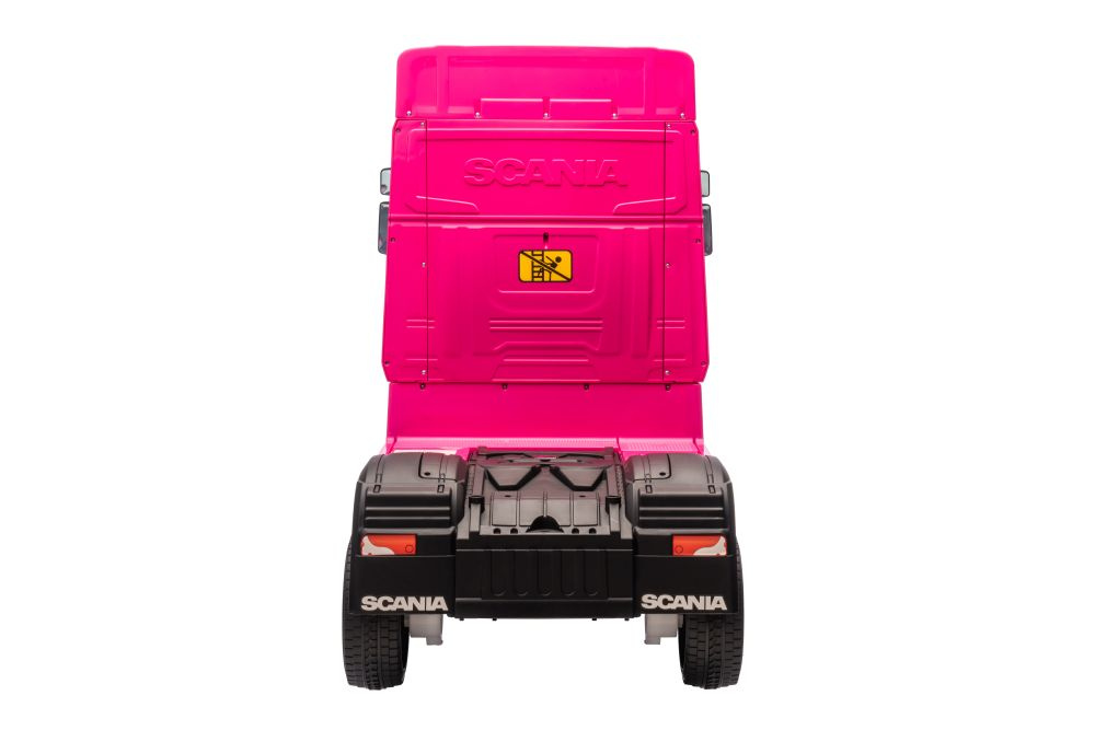 Akumuliatorinis automobilis vaikams scania 500r hl698 rožinis 4x4