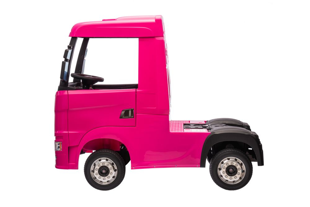 Akumuliatorinis automobilis vaikams scania 500r hl698 rožinis 4x4
