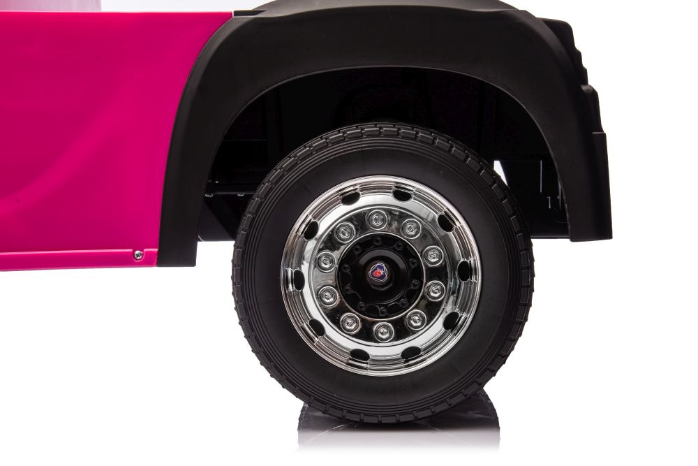 Akumuliatorinis automobilis vaikams scania 500r hl698 rožinis 4x4