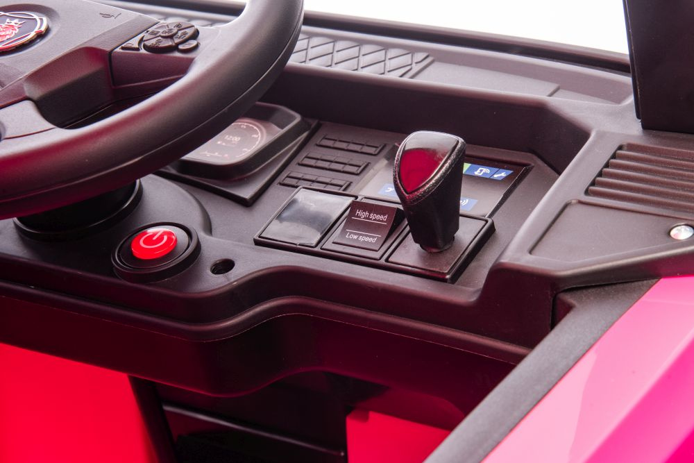 Akumuliatorinis automobilis vaikams scania 500r hl698 rožinis 4x4