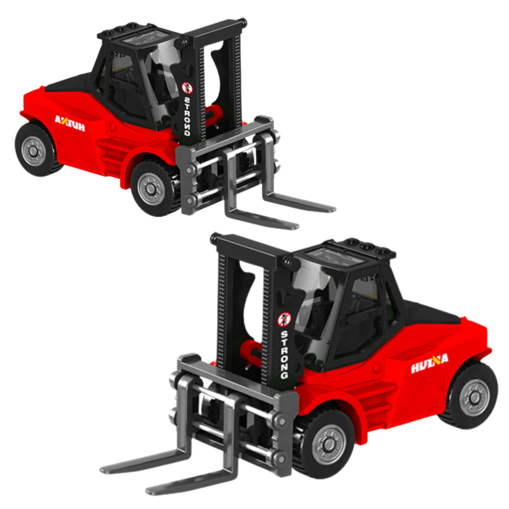 Raudonas kolekcinis šakinio krautuvo modelis huina 1:80