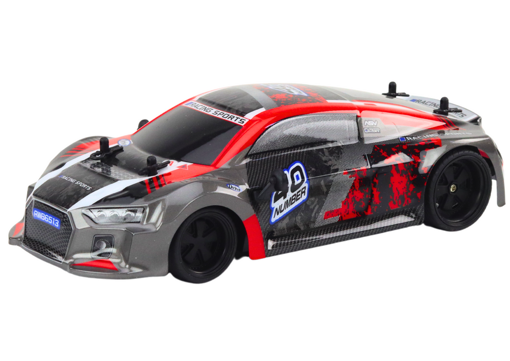 Nuotolinio valdymo automobilis 1:18 guminiai ratai raudonas 1