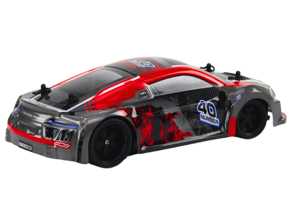 Nuotolinio valdymo automobilis 1:18 guminiai ratai raudonas 2