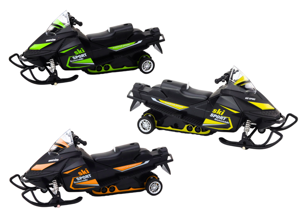 Žaislas sniego motociklas su garso ir šviesos efektais lean toys, juodas