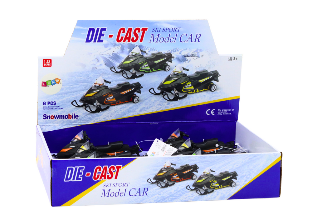 Žaislas sniego motociklas su garso ir šviesos efektais lean toys, juodas