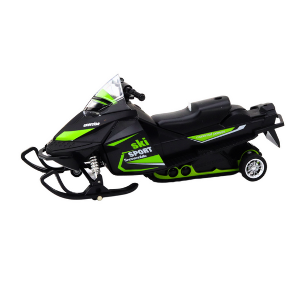 Žaislas sniego motociklas su garso ir šviesos efektais lean toys, juodas
