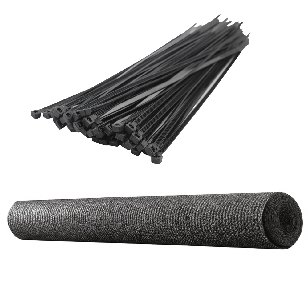 Tinklinė uždanga tvorai, balkonui, 1.5 x 25 m, 140 g/m², pilka