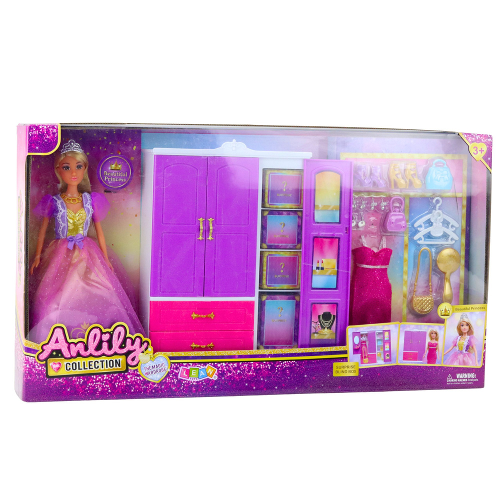 Lėlė anlily su spinta ir priedais, 24 vnt. 3