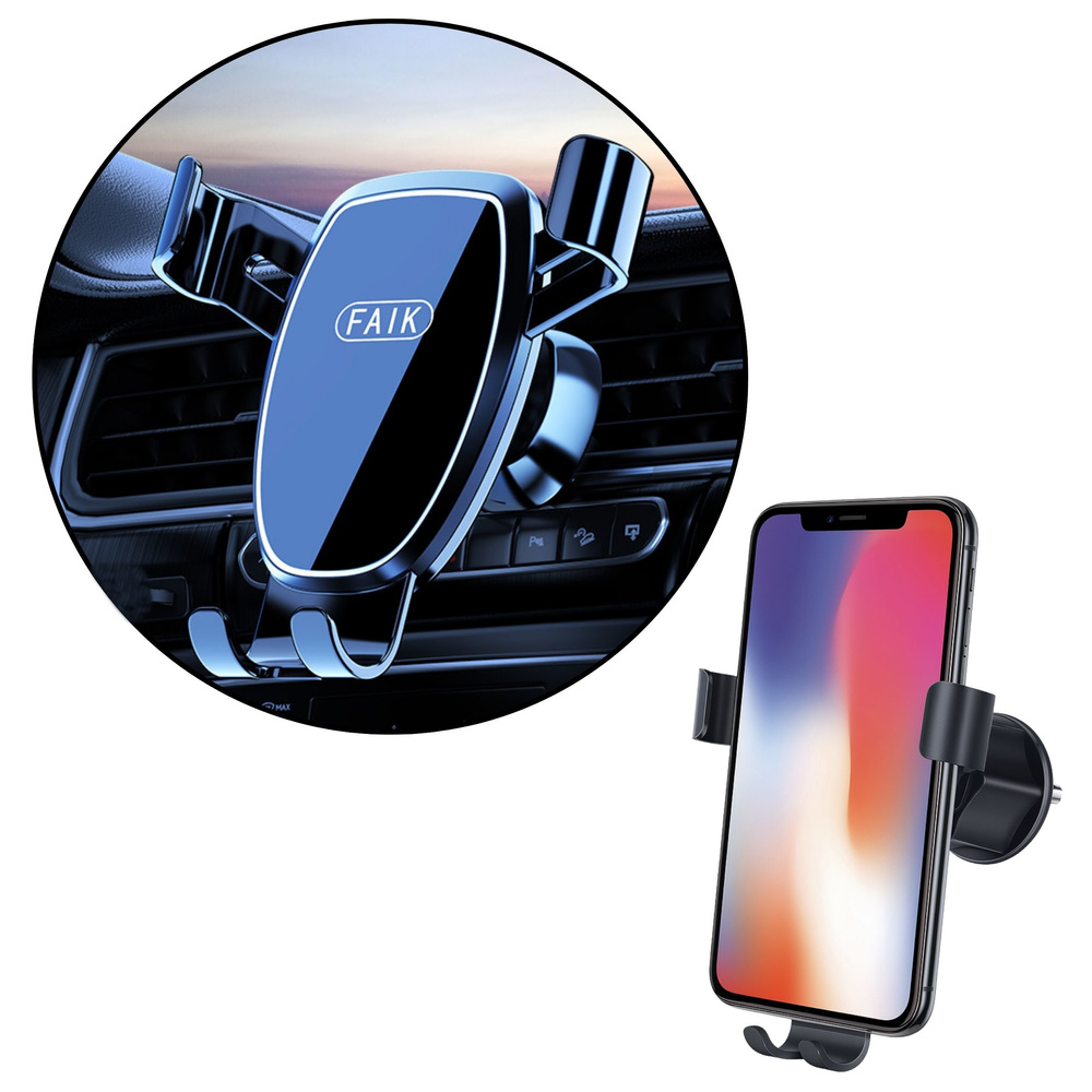 Automobilinis telefono laikiklis, juodas 2
