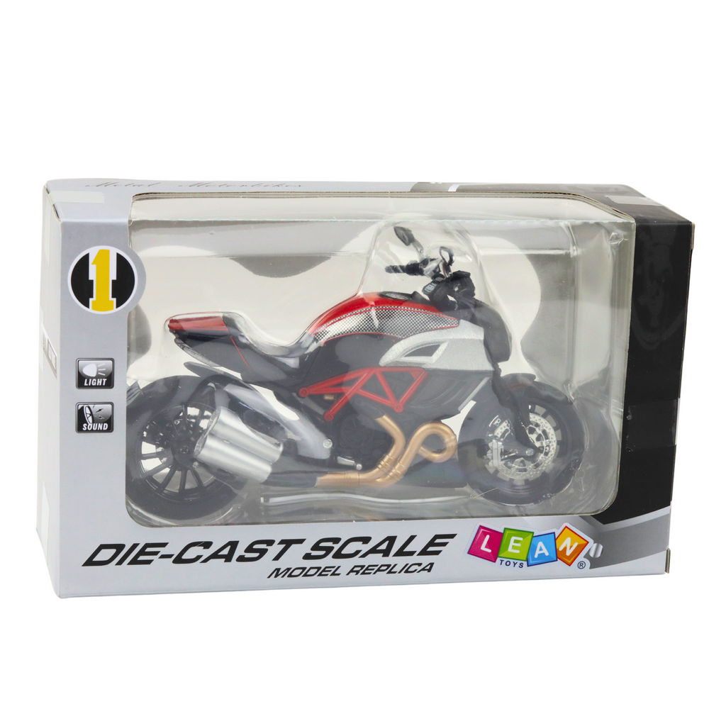 Metalinis sportinio motociklo modeliukas 1:12