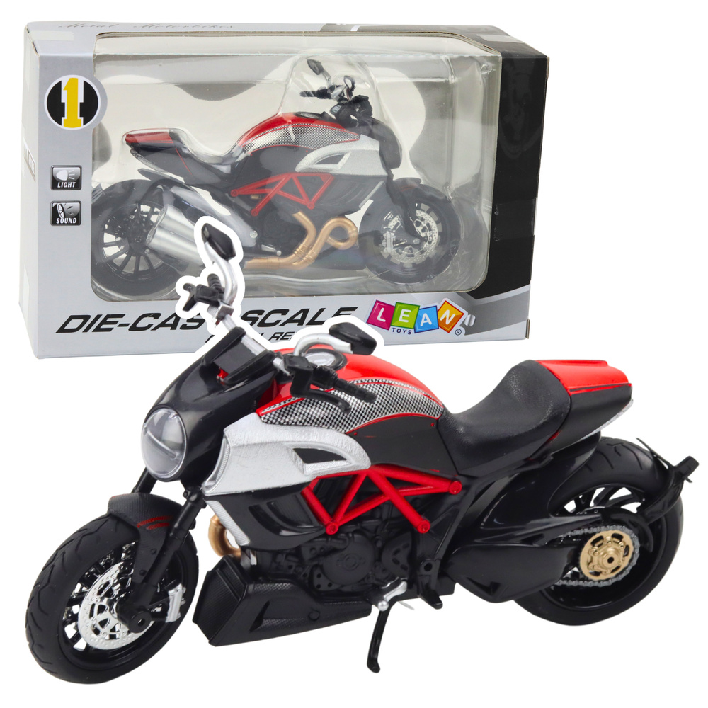 Metalinis sportinio motociklo modeliukas 1:12