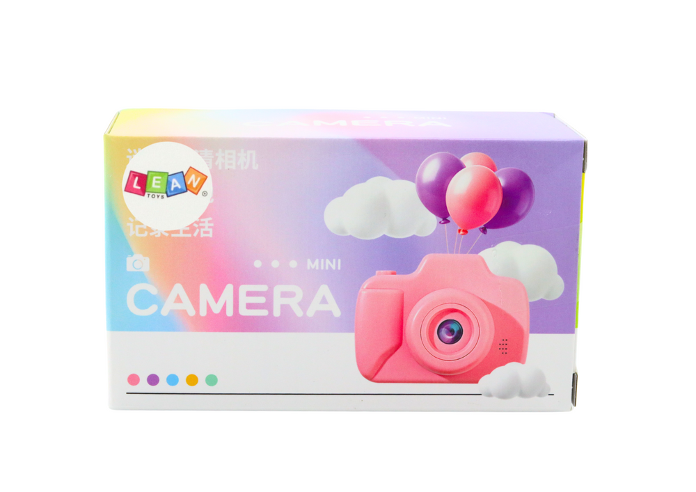 Vaikiškas fotoaparatas su žaidimais ir 64gb atminties kortele, baltas
