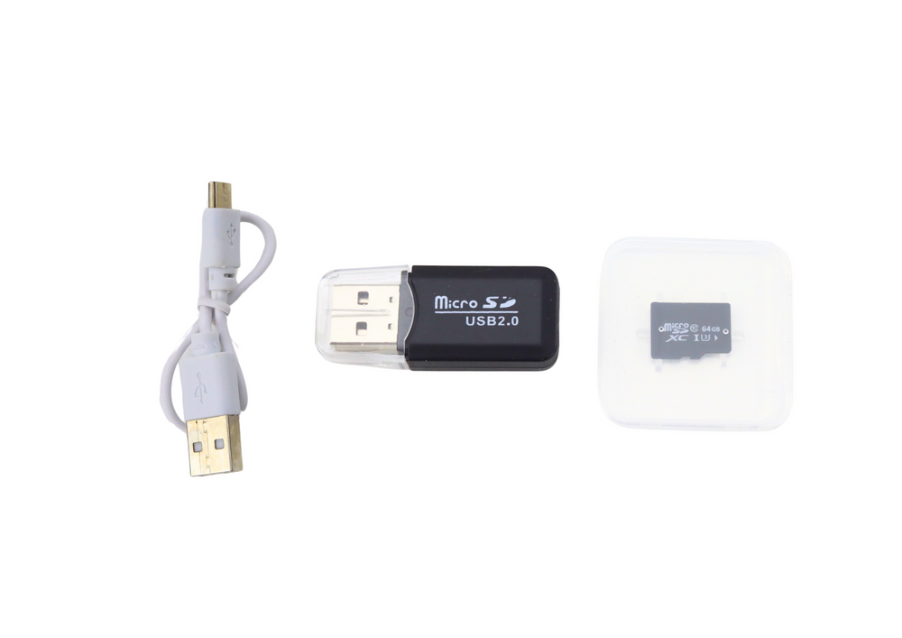 Vaikiškas fotoaparatas su žaidimais ir 64gb atminties kortele, baltas 2