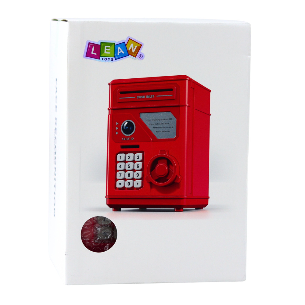Elektroninis vaikiškas seifas su pin kodu, raudonas, 19x13x13 cm 2