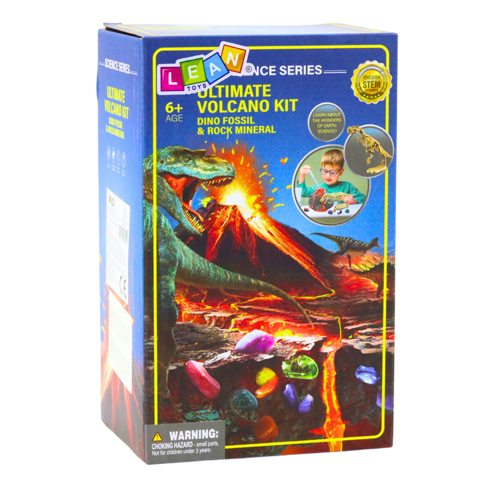 Edukacinis rinkinys vaiko ugnikalnio eksperimentui su dinozaurais 2