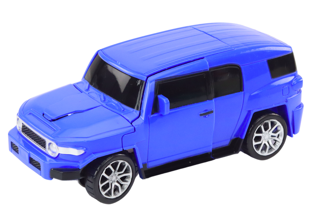 Mėlynas auto-robotas 2in1 su priedais