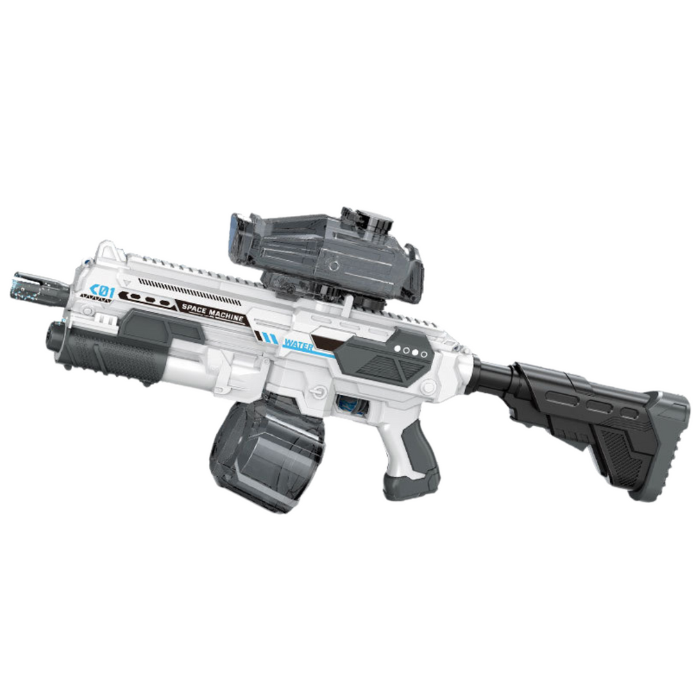 Baltas M416 vandens pistoletas su 1350 ml talpa