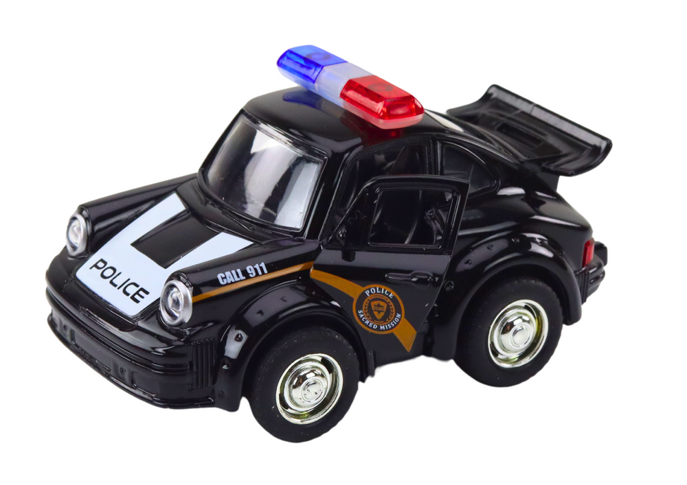 Klasikinis policijos automobilis 1:38 su šviesomis ir garsais
