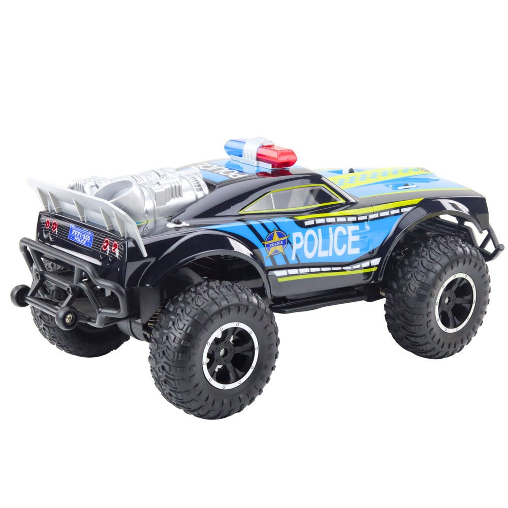 Nuotoliniu būdu valdomas visureigis policijos automobilis 1:8 2