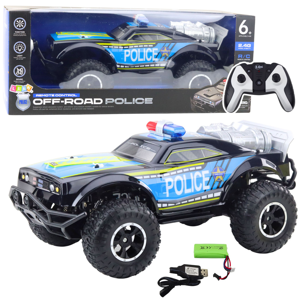 Nuotoliniu būdu valdomas visureigis policijos automobilis 1:8