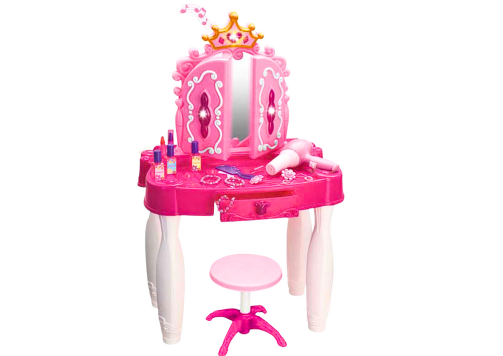 Magiškas makiažo staliukas vaikams lean toys, rožinis