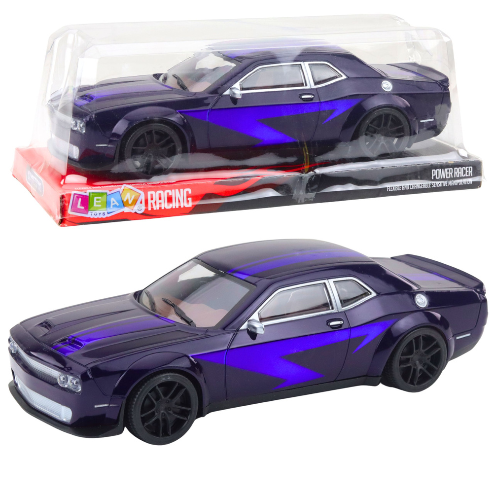 Žaislinis sportinis automobilis su trinties pavara, 28 cm, tamsiai violetinis