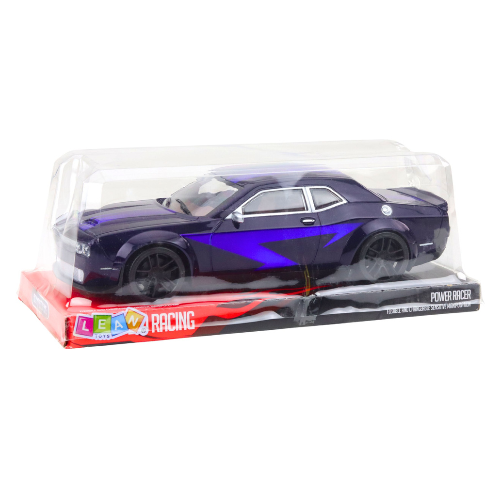 Žaislinis sportinis automobilis su trinties pavara, 28 cm, tamsiai violetinis 2