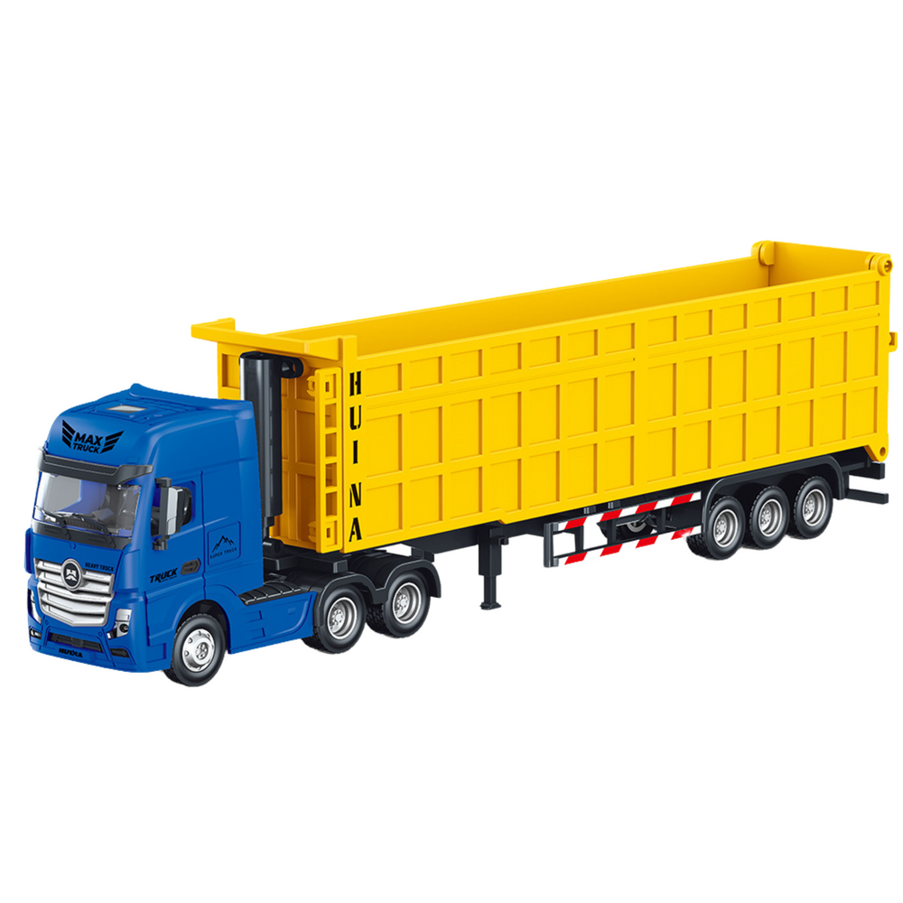 Metalinio sunkvežimio modelis su priekaba 1:50
