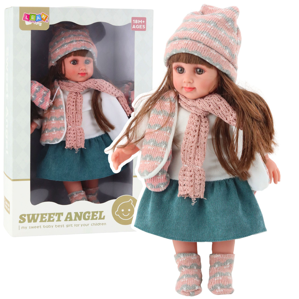 Lėlė sweet angel žiemos aprangoje, 36 cm