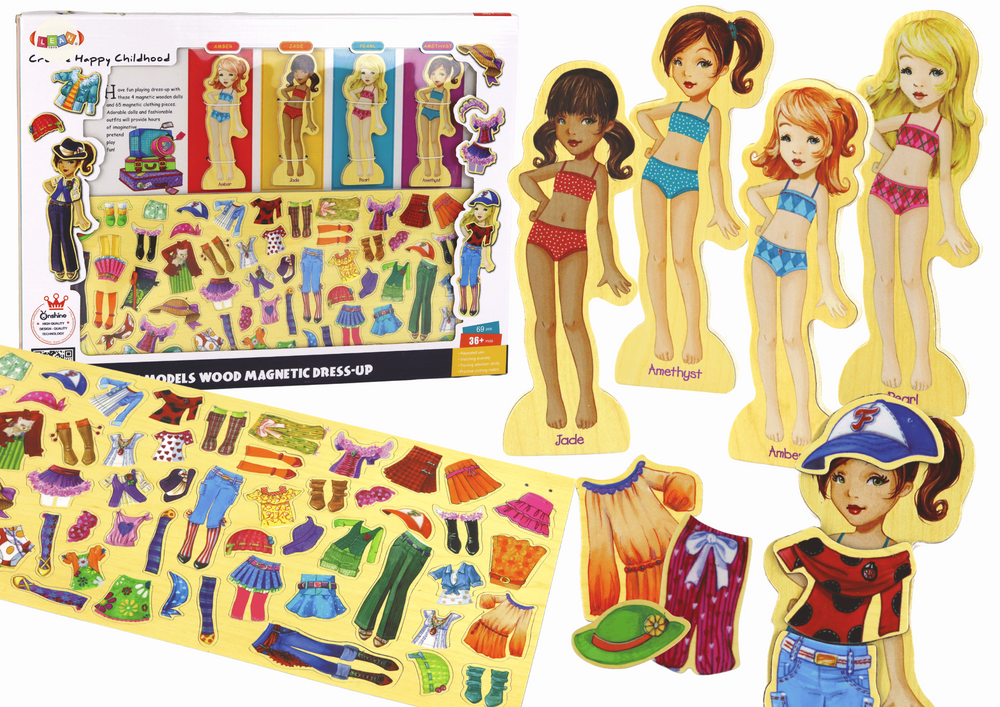 Dėlionė lėlių apranga Lean Toys, 65 d.
