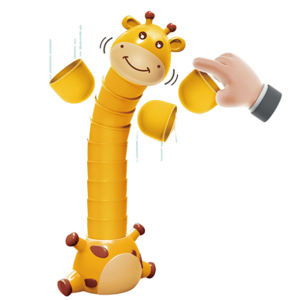 Žaidimas vaikams giraffe - puodelių dėliojimas