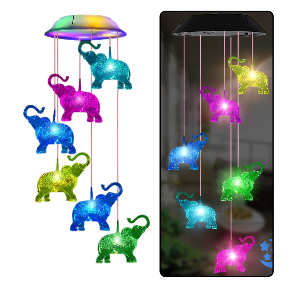 Saulės sodo led šviestuvas drambliai, 70 cm