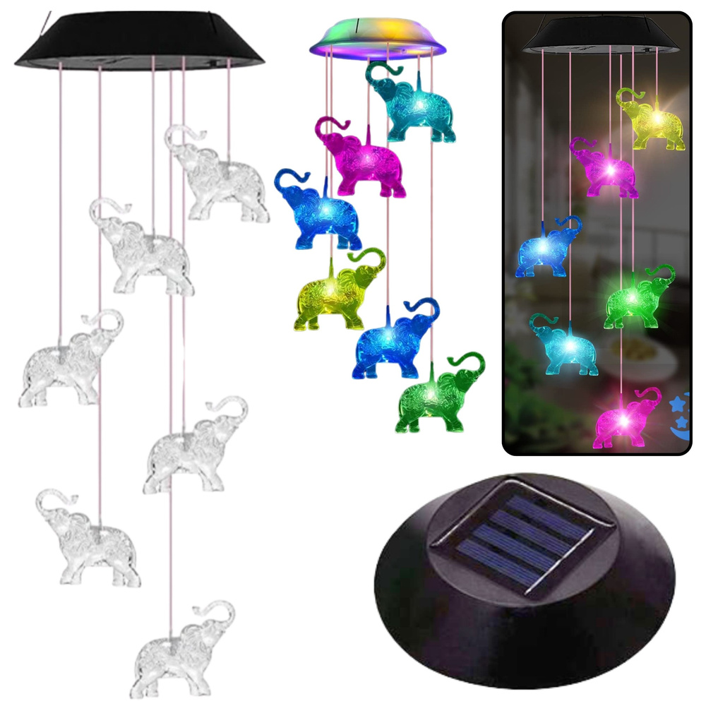 Saulės sodo led šviestuvas drambliai, 70 cm