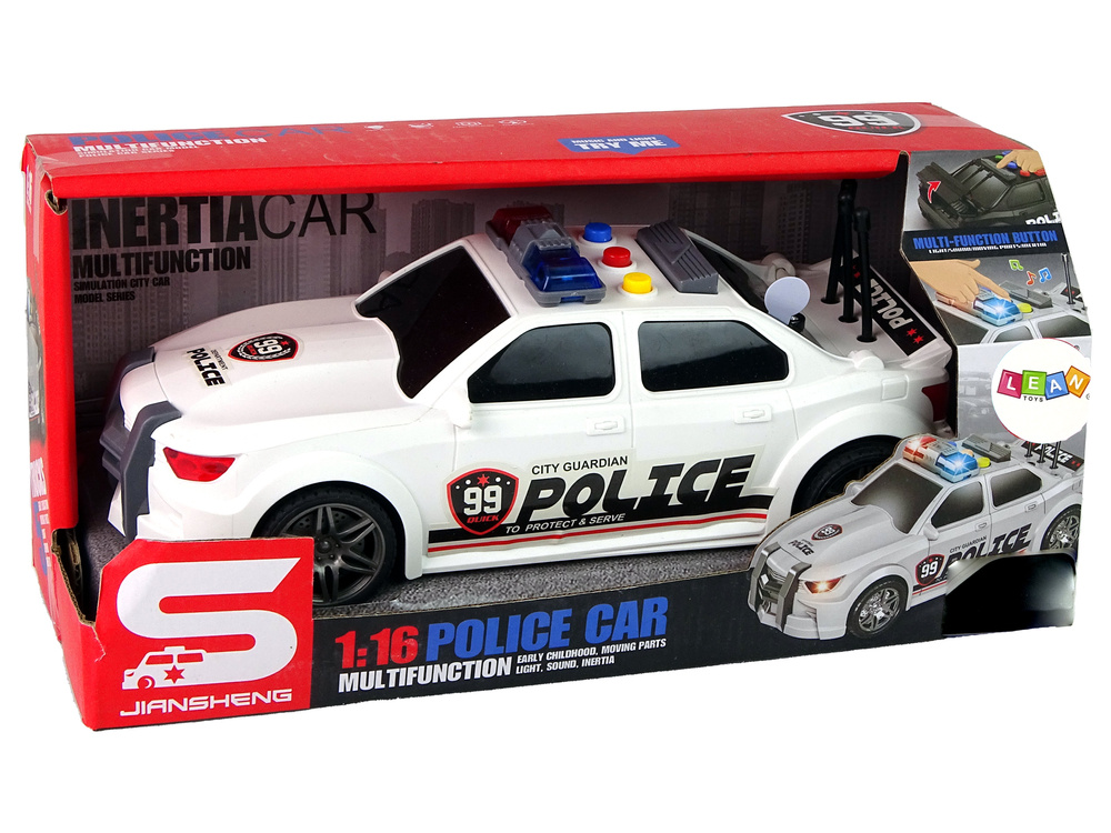 Policijos sportinis automobilis 1:16 su garsu
