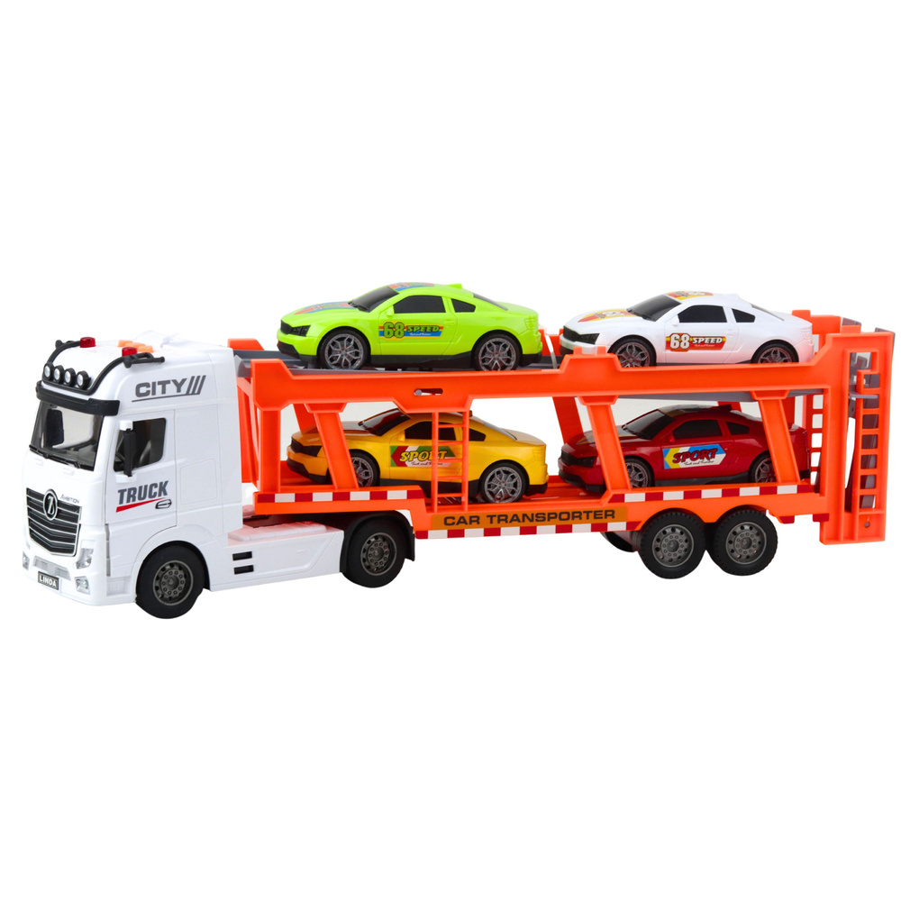 Vilkikas su šviesomis ir garsais, 57 cm, 4 automobiliai 1