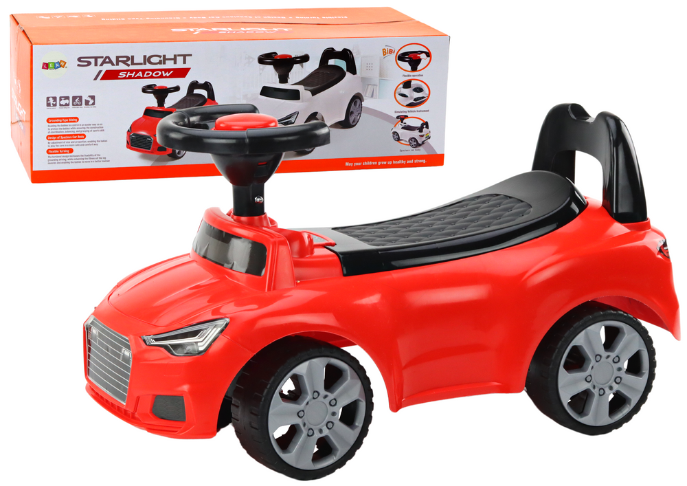 Automobilis su atlošu Lean toys, raudonas