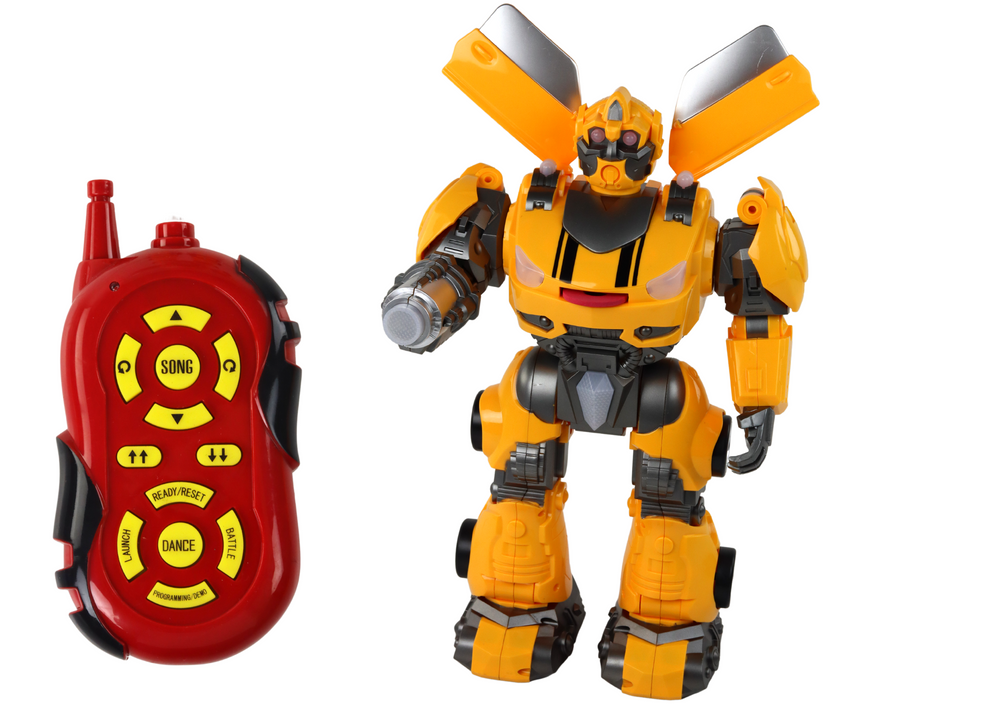 Nuotoliniu būdu valdomas robotas lean toys, geltonas