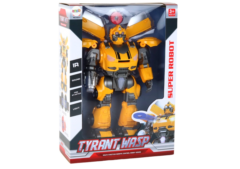 Nuotoliniu būdu valdomas robotas lean toys, geltonas