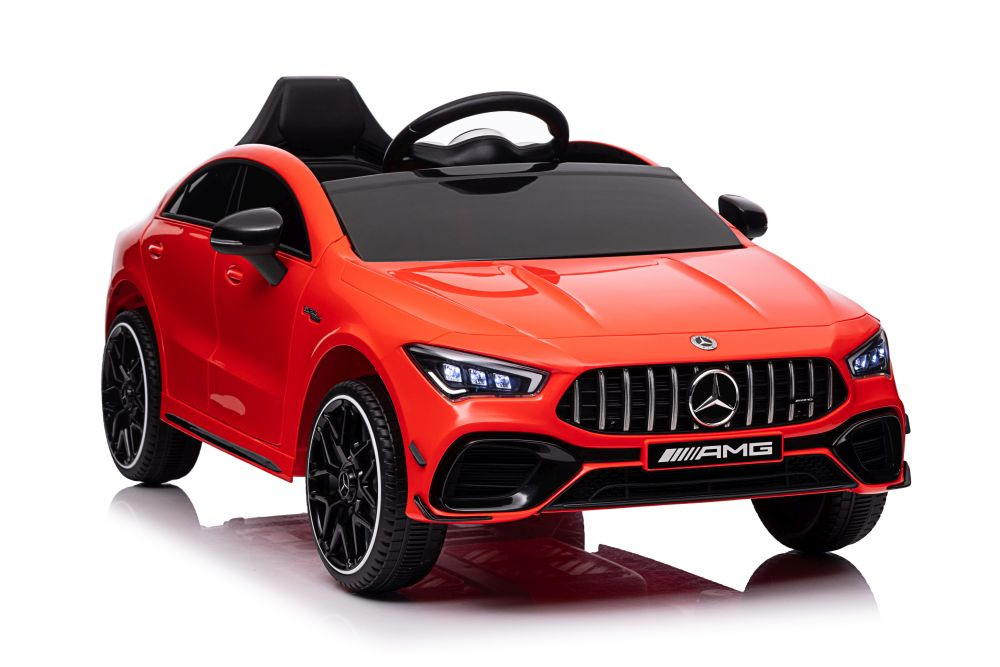 Vienvietis elektromobilis vaikams mercedes cla 45s amg, raudonas