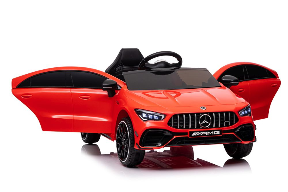 Vienvietis elektromobilis vaikams mercedes cla 45s amg, raudonas